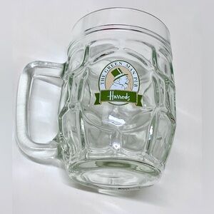 Vintage Harrod’s Department Store London England GREEN MAN PUB Glass Beer Mug